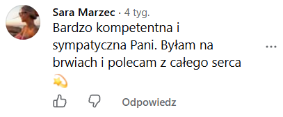 Opinia klientki 15 – makijaż permanentny Kraków