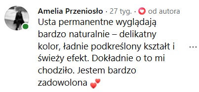 Opinia klientki 3 – makijaż permanentny Kraków