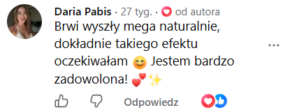 Opinia klientki 32 – makijaż permanentny Kraków