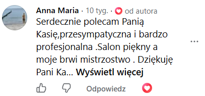 Opinia klientki 33 – makijaż permanentny Kraków