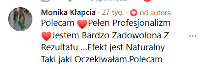 Opinia klientki 4 – makijaż permanentny Kraków